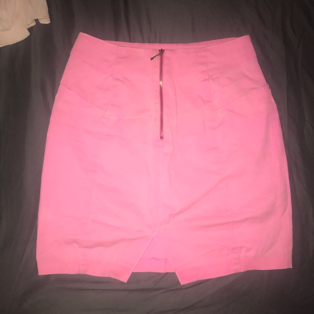 Zip up mini skirt